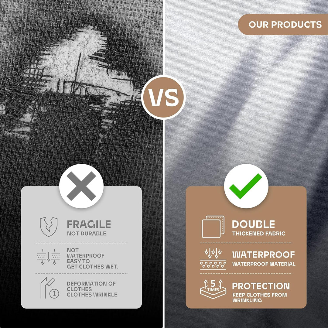 Nehéz kivitelű utazó ruhatartó táska átlátszó ablakkal és kiegészítő zsebekkel – 1+1 INGYEN