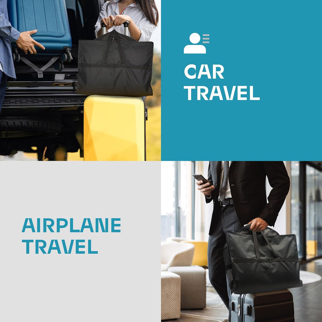 Nehéz kivitelű utazó ruhatartó táska átlátszó ablakkal és kiegészítő zsebekkel – 1+1 INGYEN