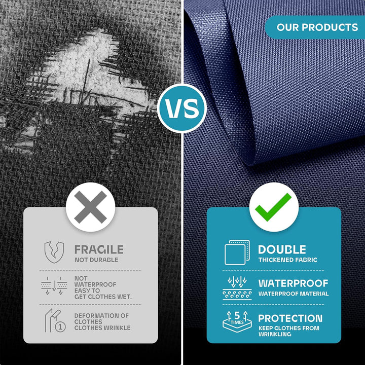 Nehéz kivitelű utazó ruhatartó táska átlátszó ablakkal és kiegészítő zsebekkel – 1+1 INGYEN