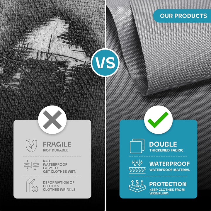 Nehéz kivitelű utazó ruhatartó táska átlátszó ablakkal és kiegészítő zsebekkel – 1+1 INGYEN