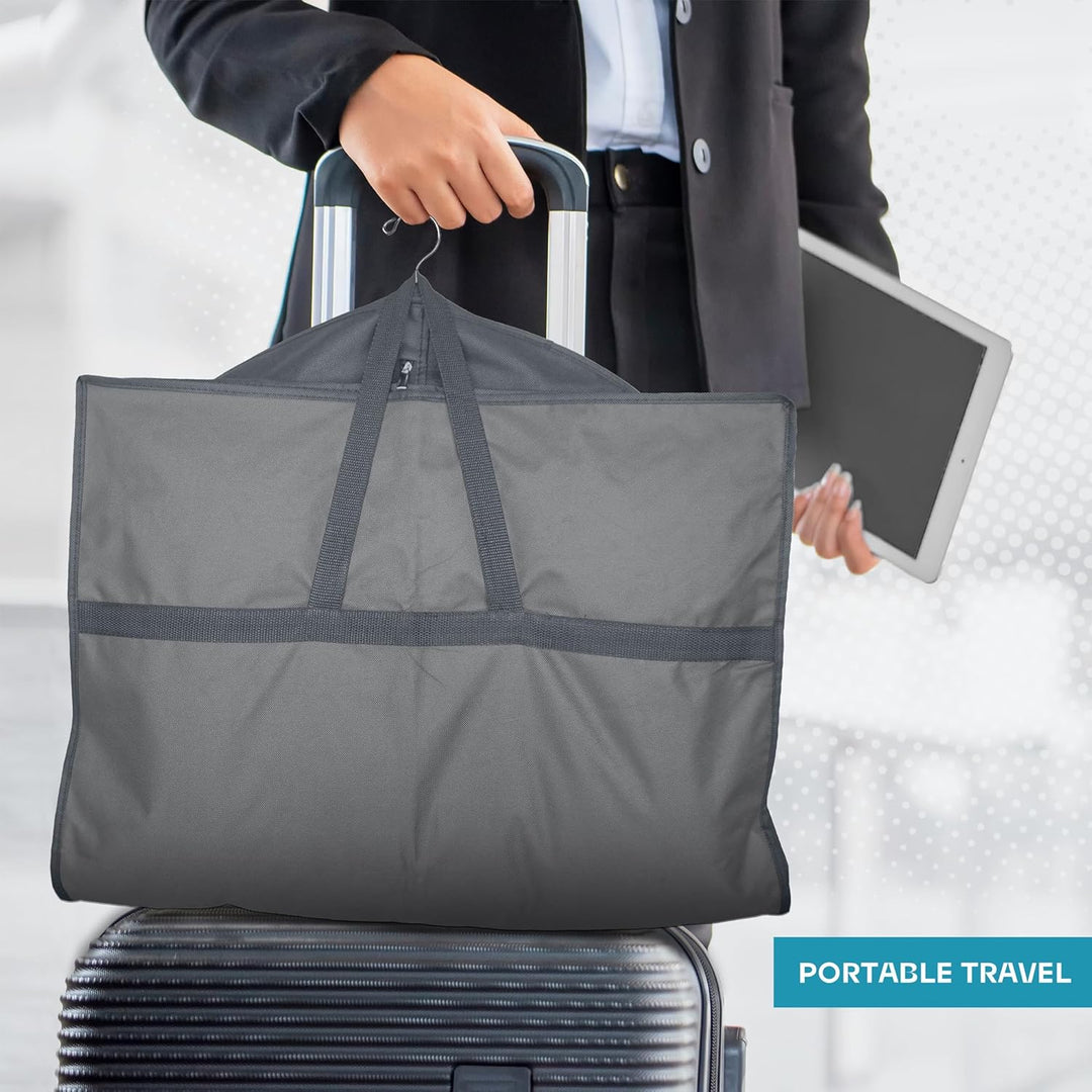 Nehéz kivitelű utazó ruhatartó táska átlátszó ablakkal és kiegészítő zsebekkel – 1+1 INGYEN