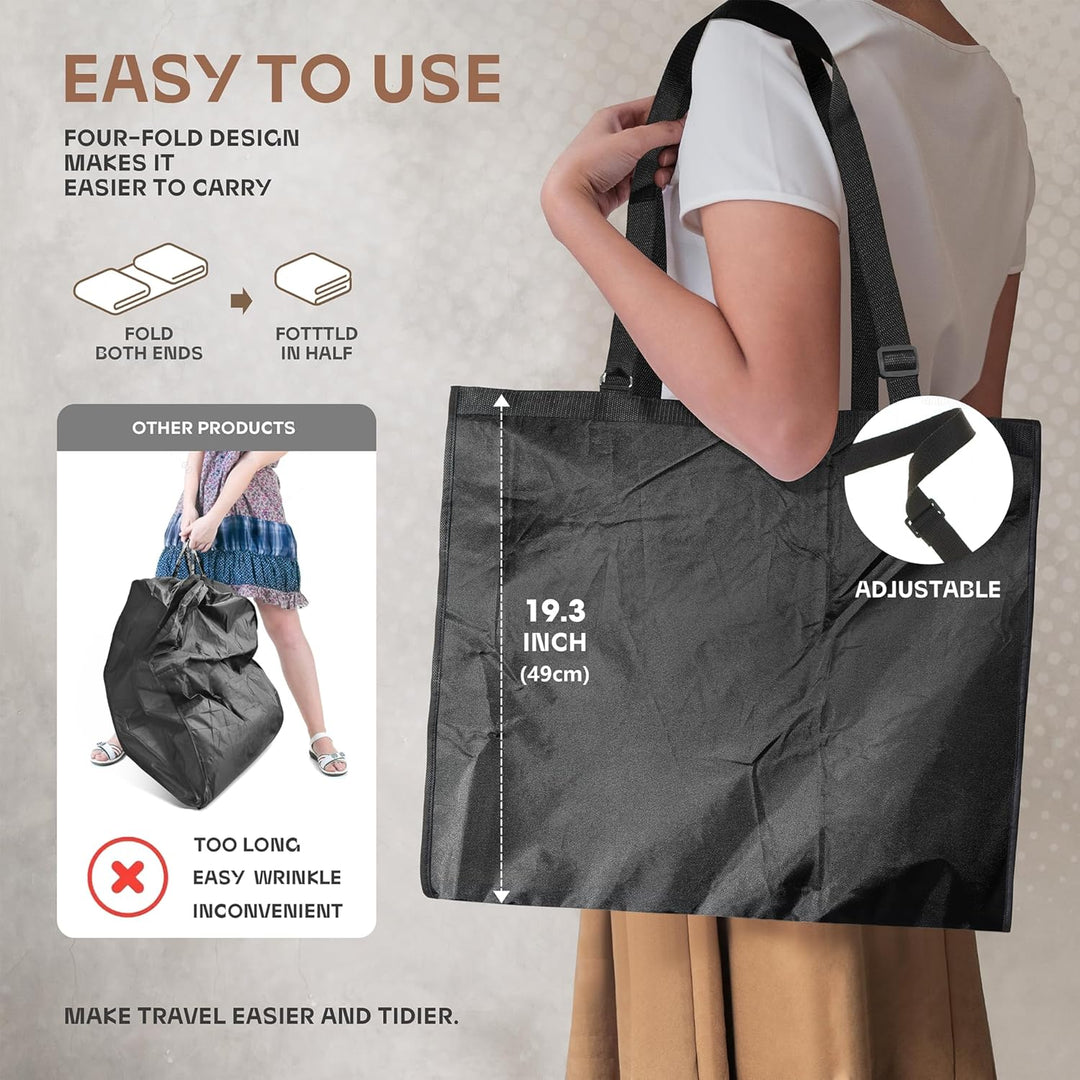 Nehéz kivitelű utazó ruhatartó táska átlátszó ablakkal és kiegészítő zsebekkel – 1+1 INGYEN