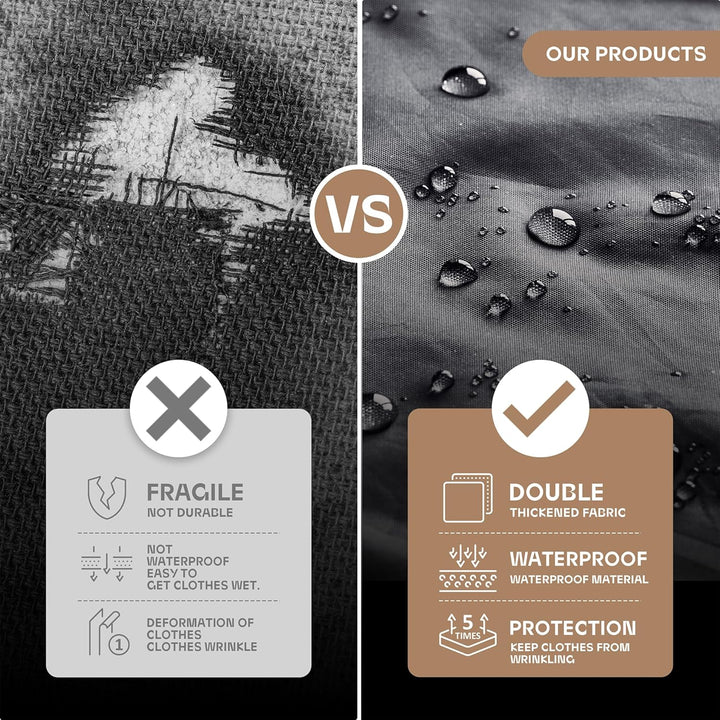 Nehéz kivitelű utazó ruhatartó táska átlátszó ablakkal és kiegészítő zsebekkel – 1+1 INGYEN