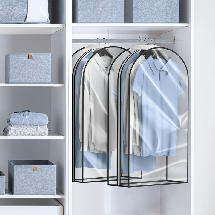 Nehéz kivitelű utazó ruhatartó táska átlátszó ablakkal és kiegészítő zsebekkel – 1+1 INGYEN