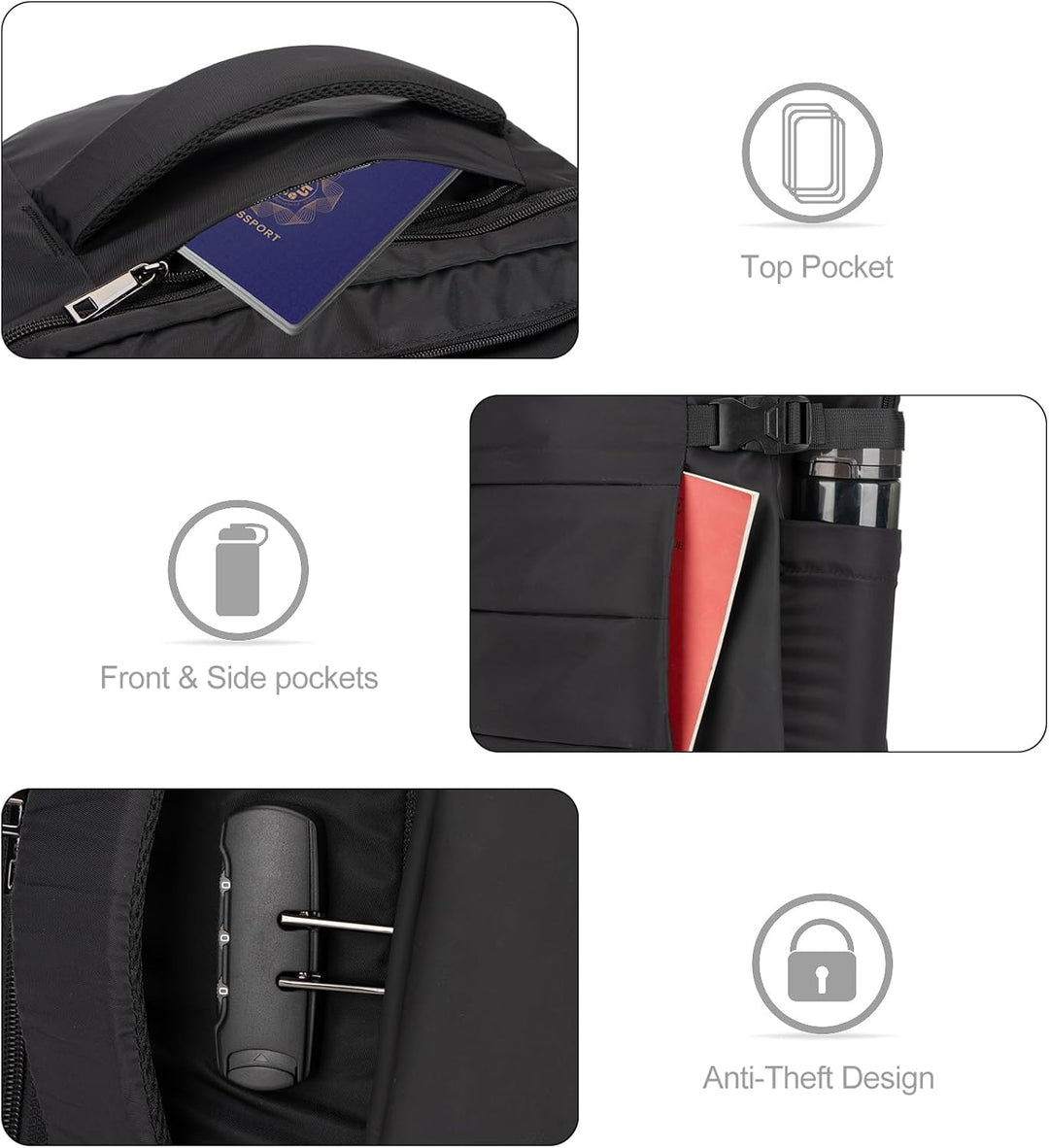 40L Vízhatlan Utazási Laptop Hátizsák USB Porttal és Lopásgátló Zárral – AeroPack