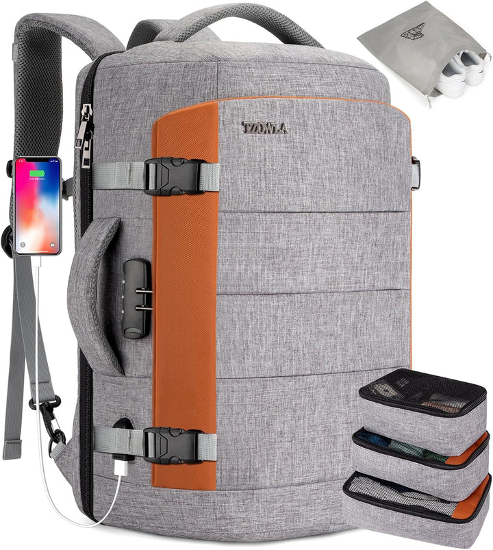 40L Vízhatlan Utazási Laptop Hátizsák USB Porttal és Lopásgátló Zárral – AeroPack