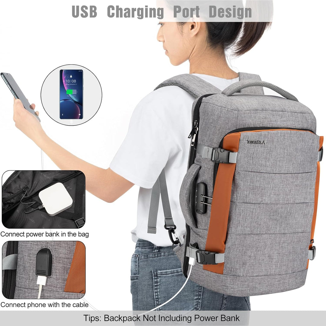 40L Vízhatlan Utazási Laptop Hátizsák USB Porttal és Lopásgátló Zárral – AeroPack
