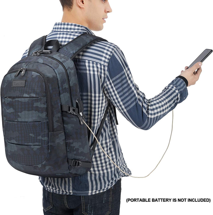 Extra nagy lopásgátló laptop és utazó hátizsák USB porttal – 30–50L