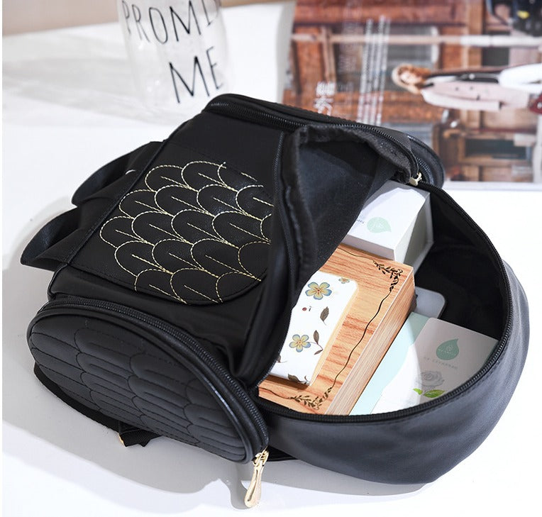 PU bőr baglyos hátizsák nőknek – Több zsebes kialakítás