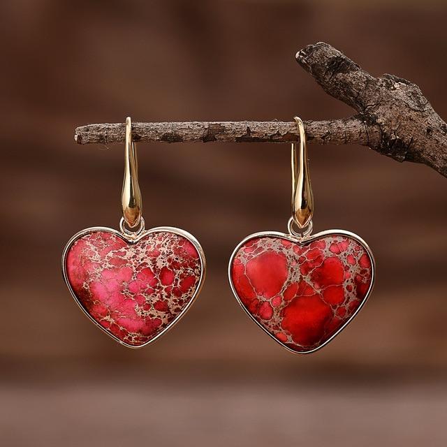 Ruby Essence Jaspis Fülbevalók – Sienna