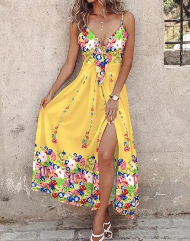 Casual Maxi-ruha gombos részlettel – Elvire