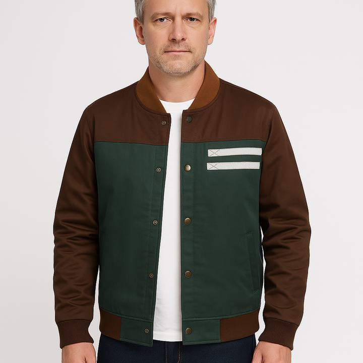 Könnyű férfi bomber átmeneti kabát vintage stílusban – Adrian
