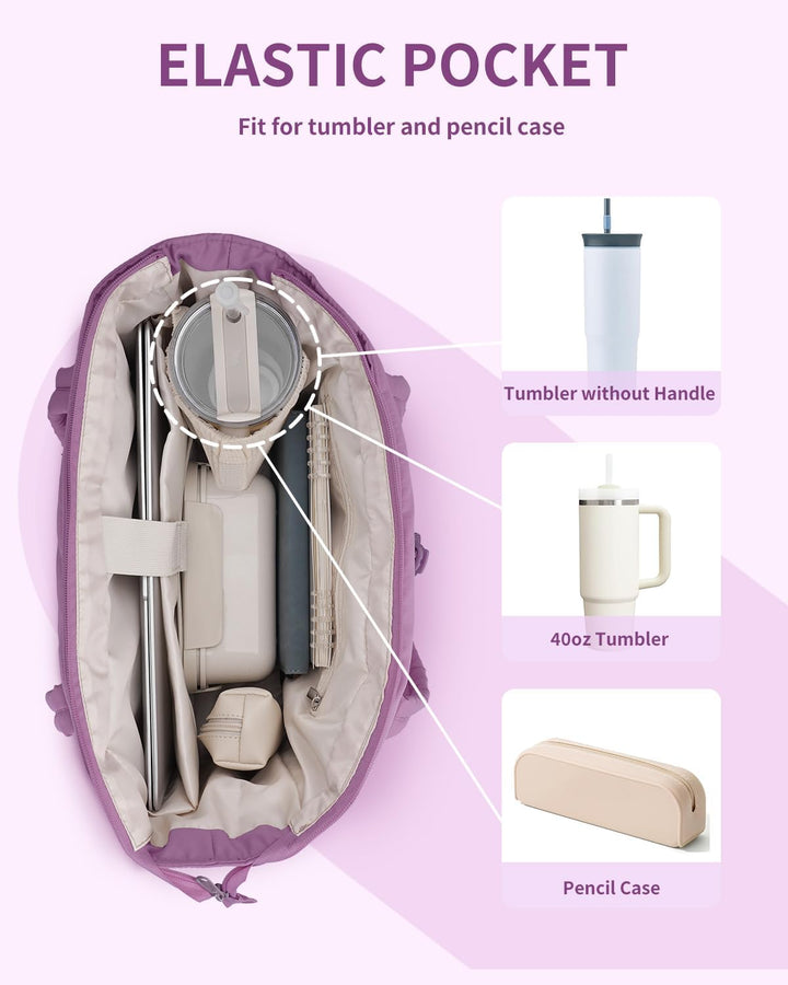 Varrt pufi táska pohártartóval és laptop rekesszel utazáshoz és munkához