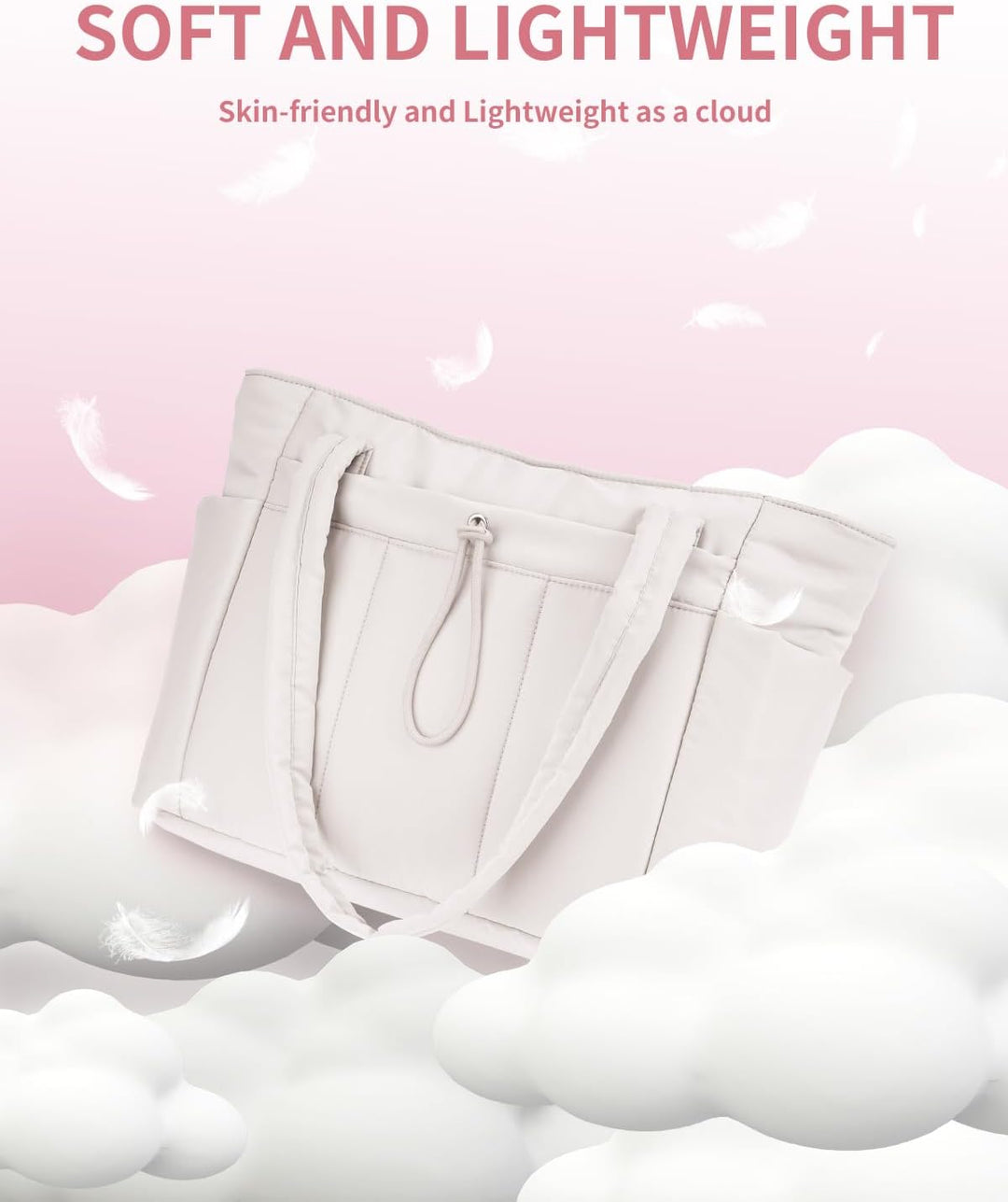 Varrt pufi táska pohártartóval és laptop rekesszel utazáshoz és munkához