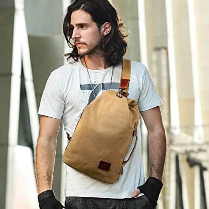 Vízálló vászon keresztpántos táska lopásgátló zsebbel – MultiWear