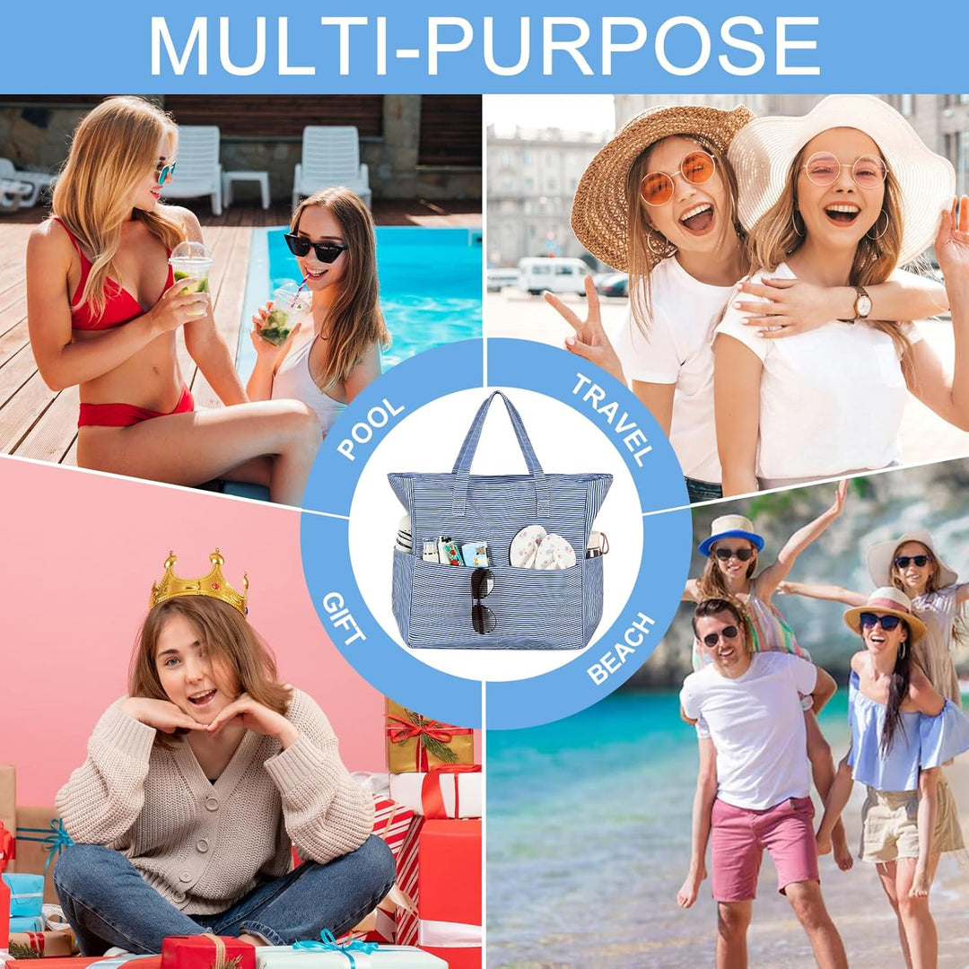 Extra nagy vízálló strandtáska nedves rekesszel – Vásárolj 1-et, és 1 ingyen van!