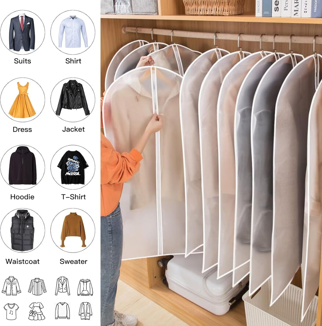 PEVA Ruhakötő Készlet – 12 db felfüggeszthető ruhazsák 3 méretben (Vásárolj 1-et, kapj 1-et INGYEN)